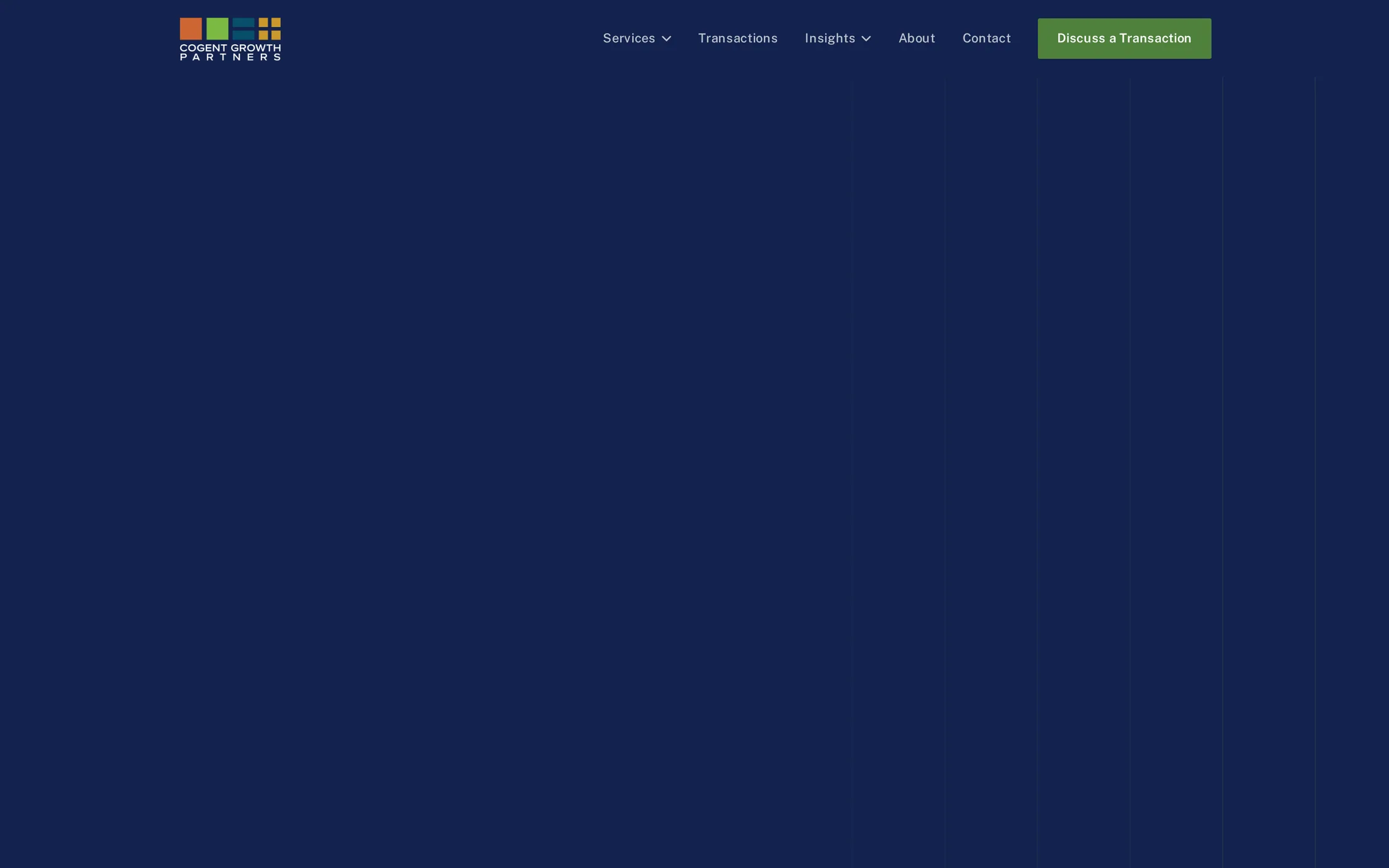 Cogent Growth Partners page used as the motion study frame